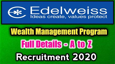 Caspar bartington, relationship manager at the chartered insurance institute, talks to targetjobs about this relatively unknown career. Edelweiss Wealth Management Program 2020 | Edelwiess ...