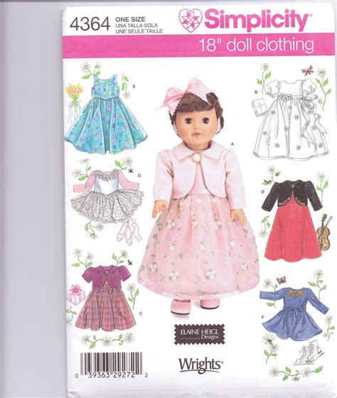 new simplicity pattern doll clothes 18 inch doll american girl