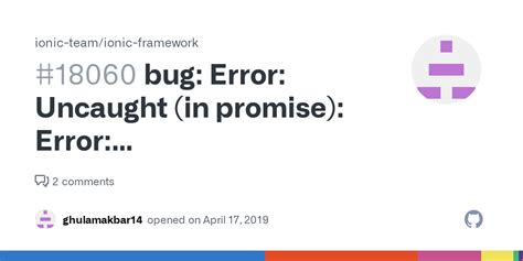 Bug Error Uncaught In Promise Error Staticinjectorerror E T Staticinjectorerror