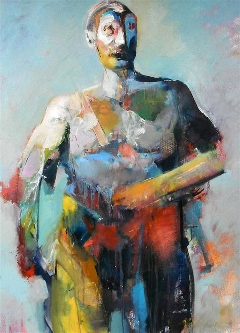 Player Iii Painting By Dan Boylan Abstract Figure Art Figurative Art