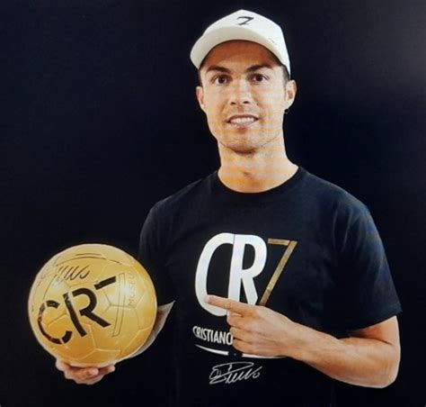 Cristiano Ronaldos Real Madrid Signed Gold Football Charitystars