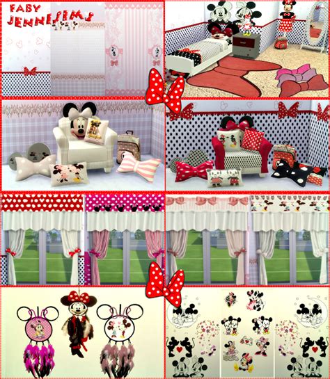 Sims 4 Ccs The Best Set Minnie Mouse By Jennisims The Sims Sims Cc