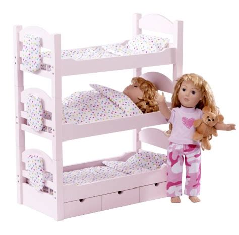 18 Inch Doll Triple Bunk Bed Furniture Made To Fit American Girl Or