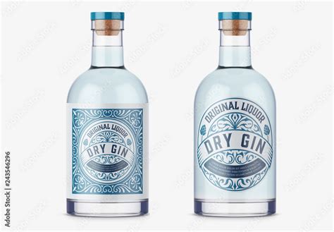Vintage Gin Label Layout Stock Template Adobe Stock