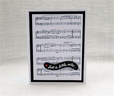 Handmade Note Card Music Themed Note Card Just By Foryoumarilyn 485
