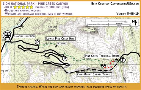 Pine Creek Canyon Zion National Park Canyoneering Usa