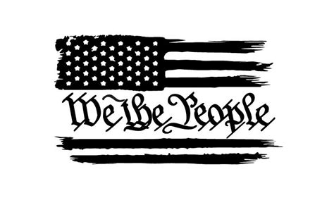 Distressed American Flag We The People Constitution Usa