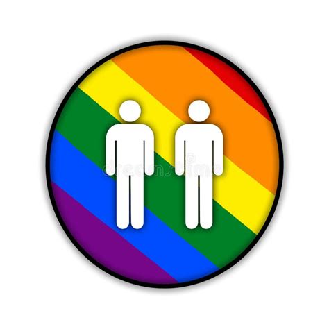 Rainbow Gay Couple Pride Flag Circle Symbol Of Sexual Minorities Stock My Xxx Hot Girl