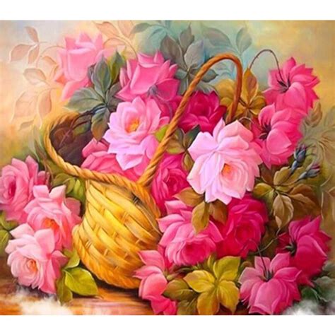 Full Round Diamond 5d Diy Diamond Painting Flowers Diamond Embroidery