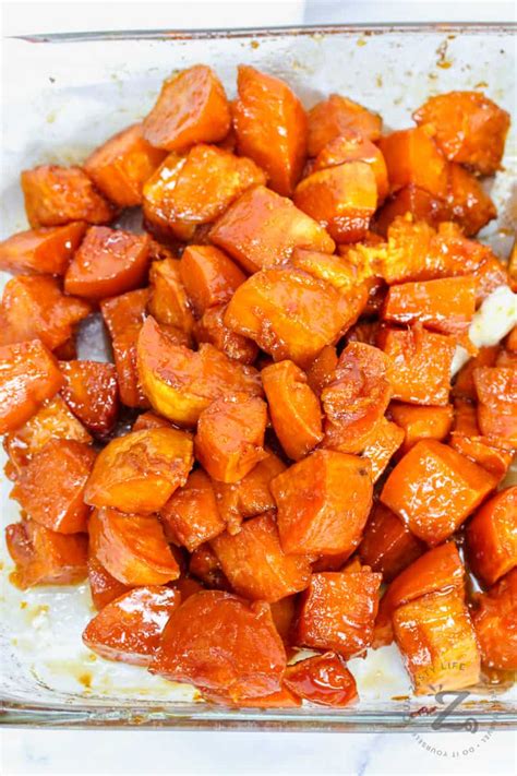 Glazed Sweet Potatoes 5 Simple Ingredients Our Zesty Life