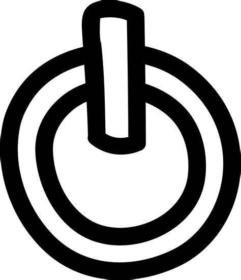 Power Symbol Variant Hand Drawn Outline Svg Png Icon