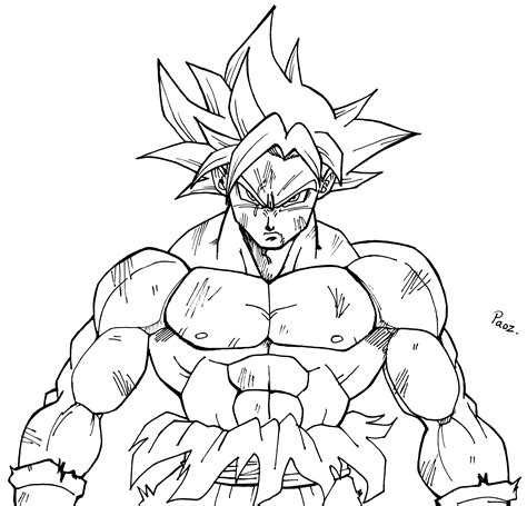 Dibujos Para Colorear De Goku Dragon Ball Super Artwork Goku Drawing