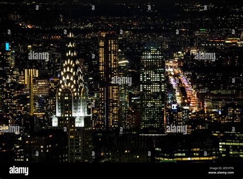 Chrysler Building Night Aerial Hi Res Stock Photography And Images Alamy