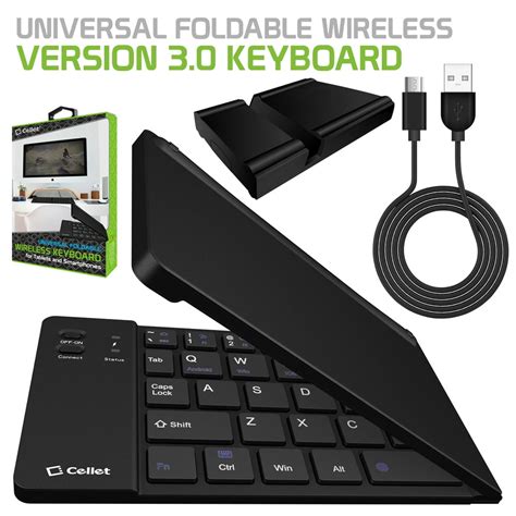 Cellet Universal Foldable Wireless Bluetooth 30 Keyboard With Tablet