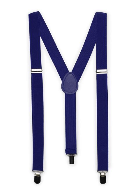 Solid Royal Blue Suspenders Cheap