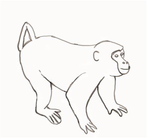 How To Draw A Monkey Easy Drawing Tutorial