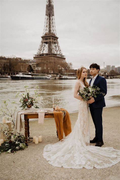 Lovely Elopement In Front Of The Seine River In France Elope Wedding