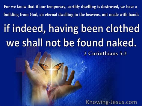 Corinthians Having Been Clothed We Shall Not Be Found Naked White