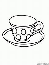 Coloring Teapot Cup sketch template