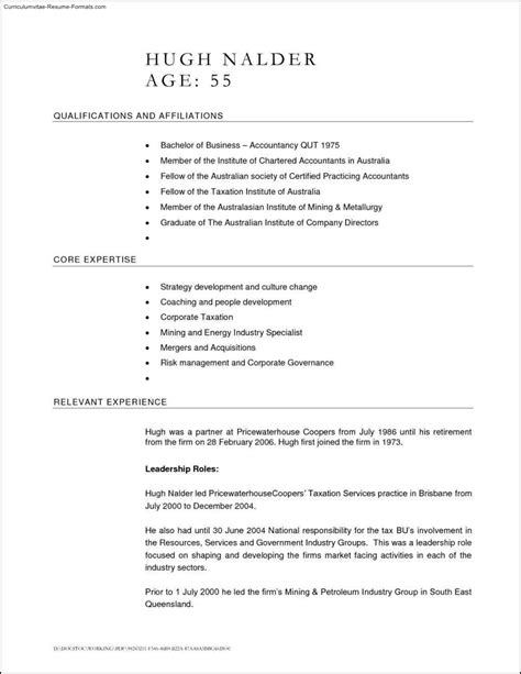 The commonwealth of australia is a developed country in the australian/oceania continent. Australian Resume Template Free | Free Samples , Examples & Format Resume / Curruculum Vitae