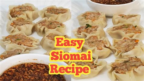 Pork Siomai Recipe Filipino Style Easycookingpinoyrecipe Youtube