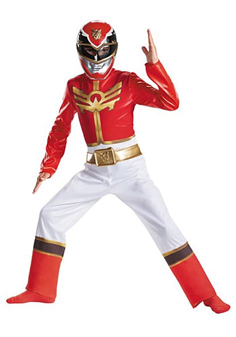 Boys Red Ranger Megaforce Classic Costume Jom Fiesta Costume Rental