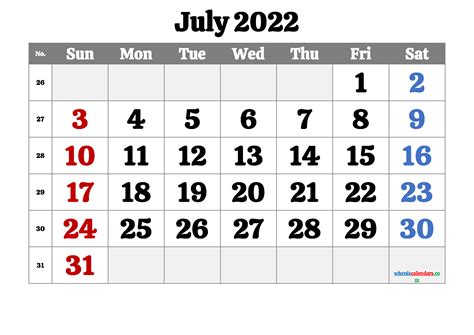 Free Printable Calendar July 2021 And 2022 And 2023 Free Printable