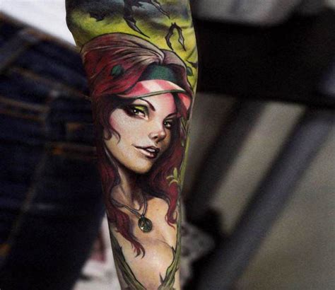 Poison Ivy Tattoo By Andrey Stepanov Post 16273 Ivy Tattoo Poison