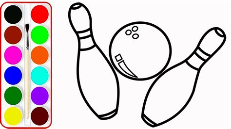 √ Bowling Coloring Pages Bowling Pins Coloring Page Free Printable