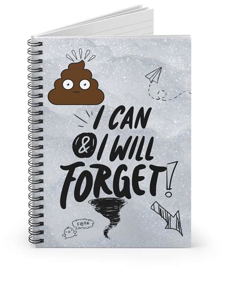 funny spiral notebook journal ruled line etsy