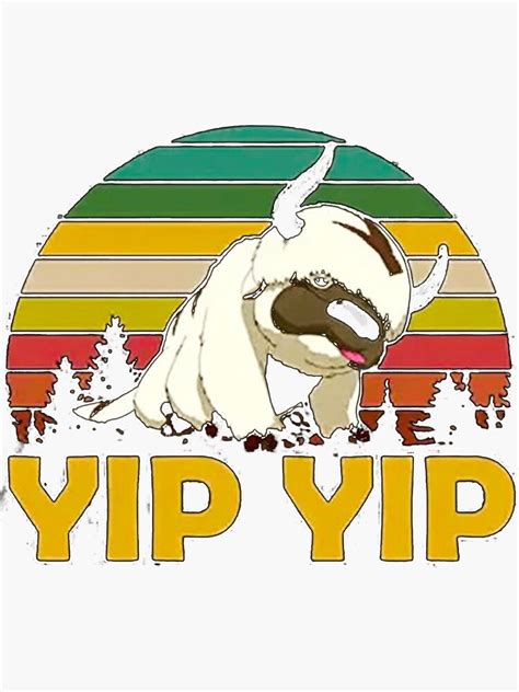 Appa Sky Bison Yip Yip Sticker By Shophuxcux Redbubble