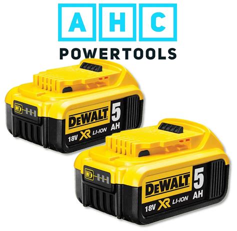 2 X Dewalt Dcb184 18v Xr Li Ion Battery 5ah Genuine Uk Twin Pack Ebay