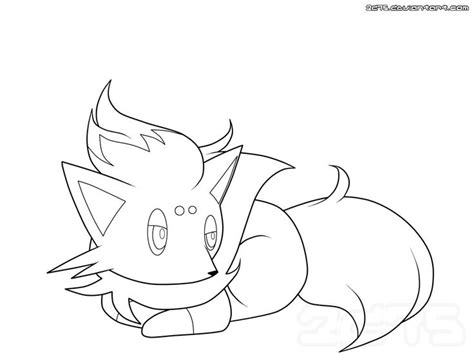 Zorua Lineart By Moxie2d On Deviantart Pokemon Coloring Pages