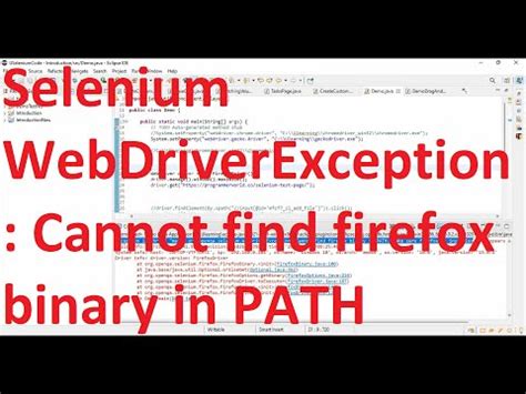 How To Fix Exception In Thread Main Org Openqa Selenium WebDriverException Cannot Find