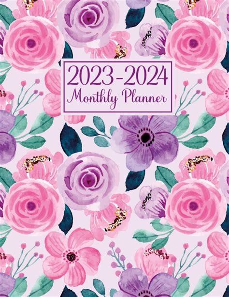 2023 2024 Monthly Planner Two Year Agenda Calendar With Holidays And