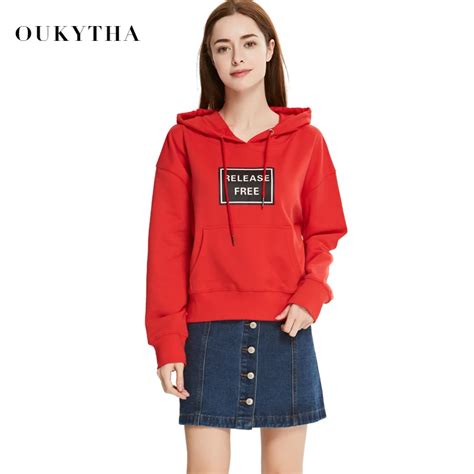 Oukytha 2018 Spring Stylish O Neck Korean Trend Female Top With Letter Printings All Match Basic