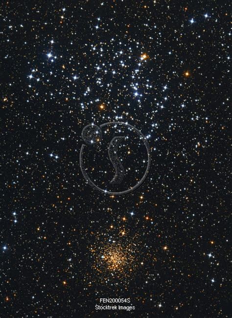 Open Clusters Ngc 2158 And Messier 35 In The Constellation Gemini