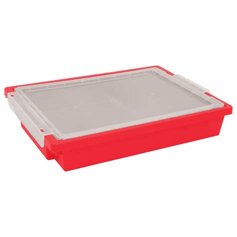 shallow storage boxes with lids