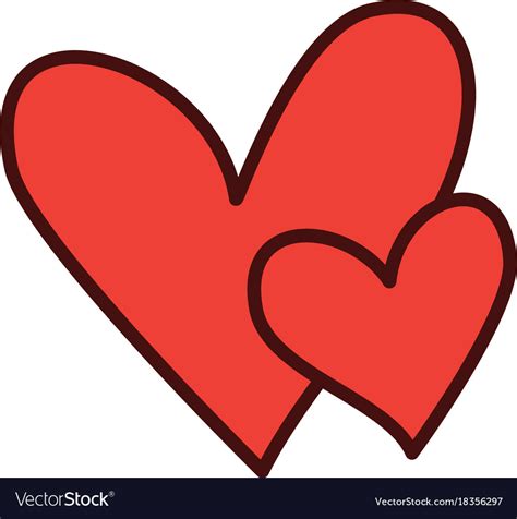 Hearts Icon Symbol Of Love On Valentines Day Vector Image