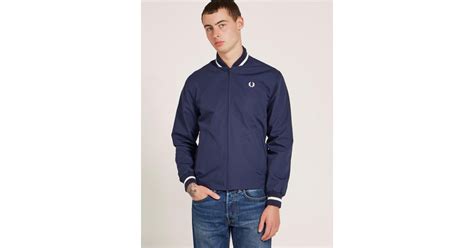Fred Perry Cotton Reissue Made In England Bomber Jacket In Navy Blue
