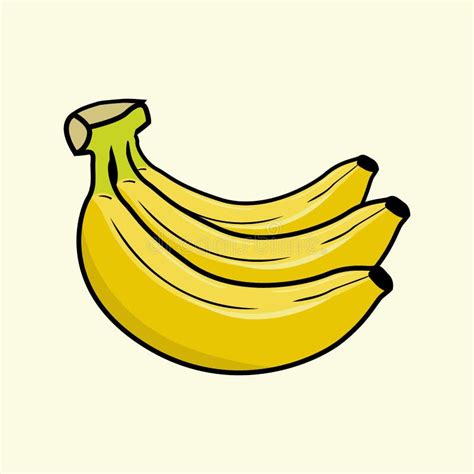 Bunch Of Bananas Isolated Cartoon Illustration Stock Vector