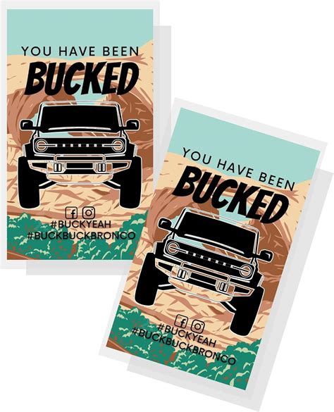 Amazon Buck Buck Bronco Youve Been Bucked Tags Cards Pack