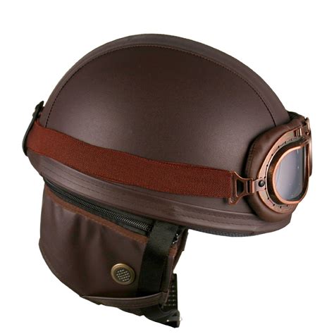 From italian styling to luxuriously reconditioned premier jet vintage helmet. 1 Leather Brown Motorcycle Goggles Vintage Garman Style ...