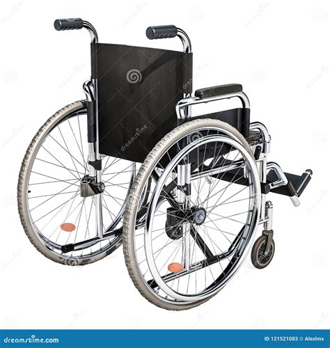 Wheelchair Top View On A White Background 3d Renderi Stock Image