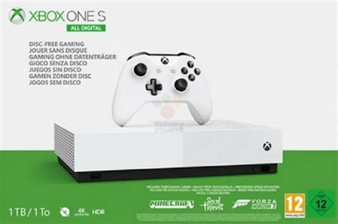 Xbox One S All Digital Edition Design Price Reportedly Revealed By Leak