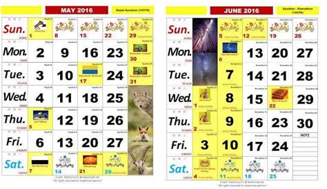 Please note that the below dates are computed mathematically and may be inaccurate by one day. Kalendar Kuda 2016 Malaysia - JunaBlogg