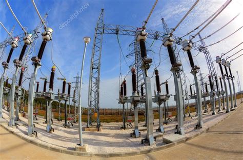 High Voltage Switchyard In Electrical Substation — Stock Photo