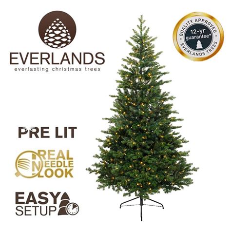 7ft Allison Pine Pre Lit Kaemingk Everlands Artificial Christmas Tree