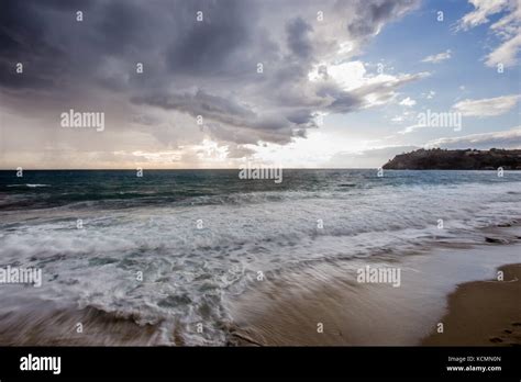 Stormy Day In The Beach Stock Photo Alamy
