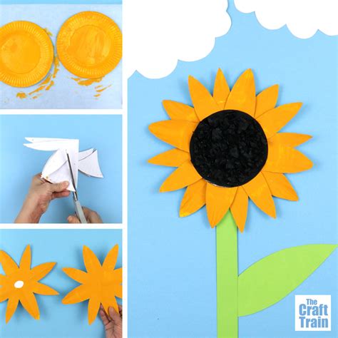 Paper Plate Sunflower Craft The Craft Train